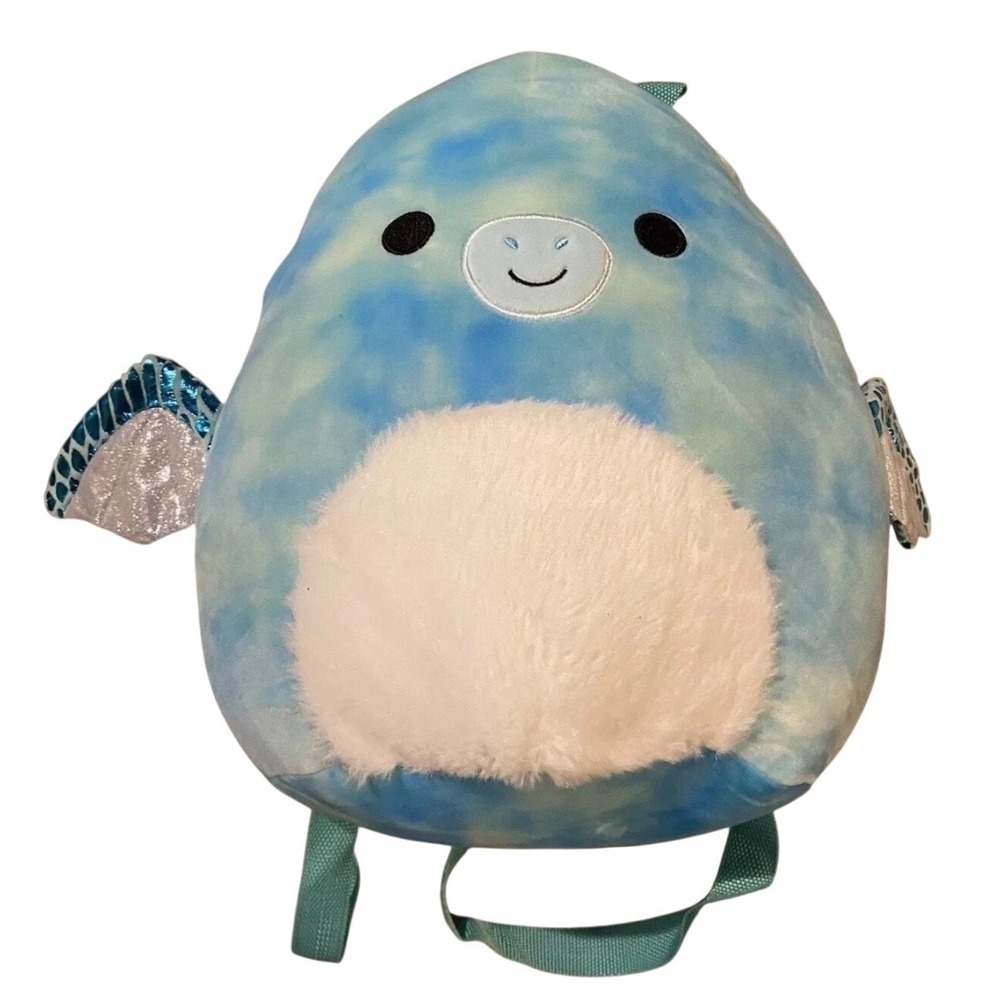 Squishmallows Plush Backpack Kids Blue Shantira‎ Pterodactyl 12" - Picture 4 of 6